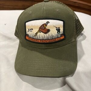 Sendero‎ Provisions Co. Trucker Style Snap Back Hat Pheasant Hunting Patch Green